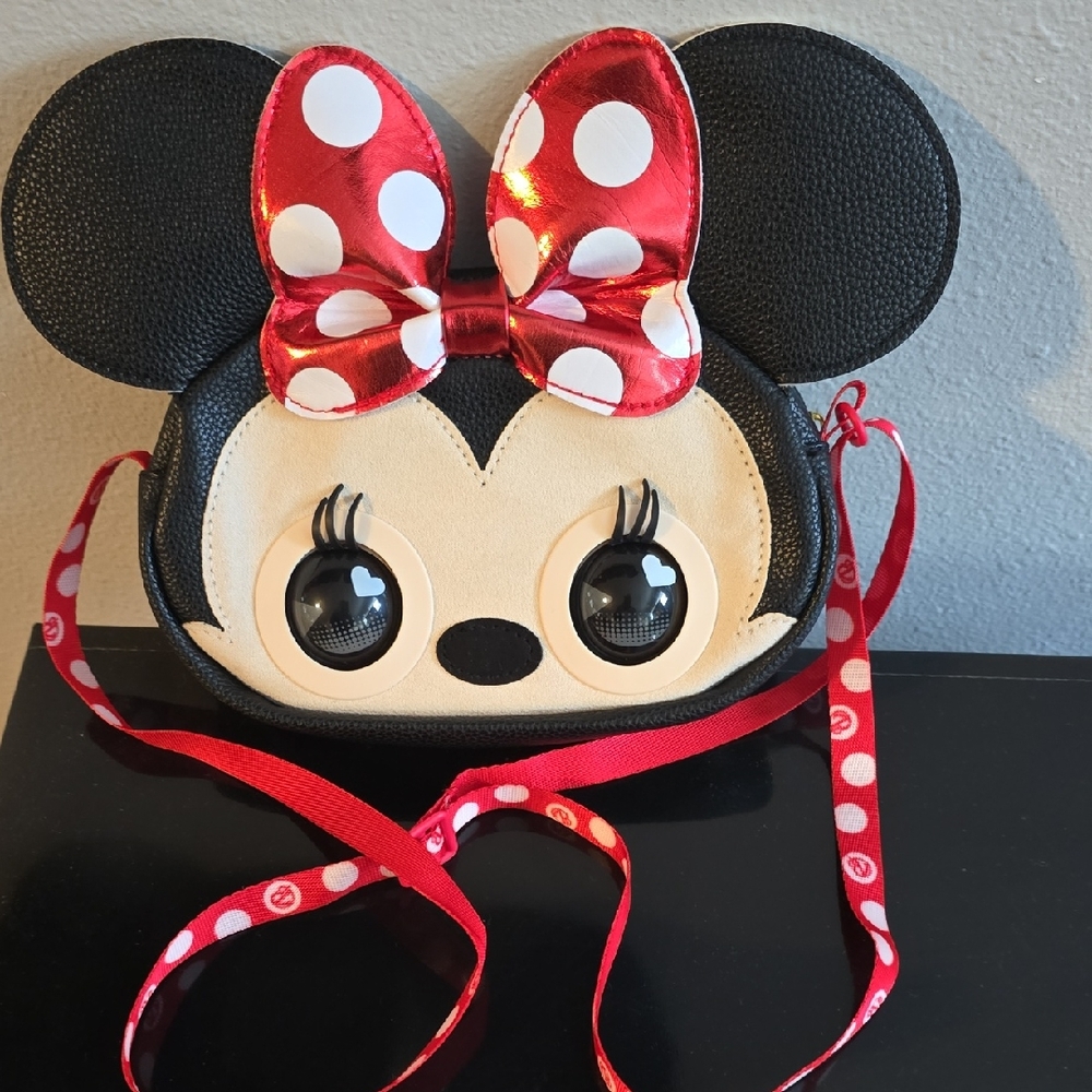 Charming Mouse Ears Crossbody Bag - Red and Black